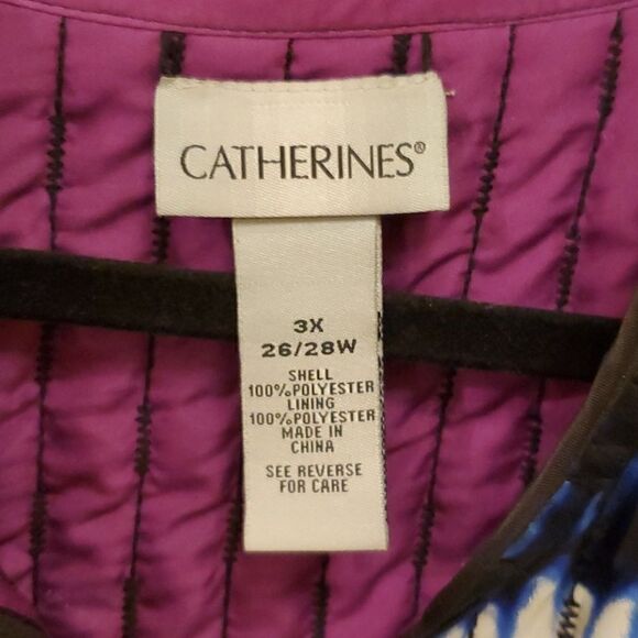 CATHERINE'S Printed Open Front Jacket - Size 3X - Picture 4 of 4